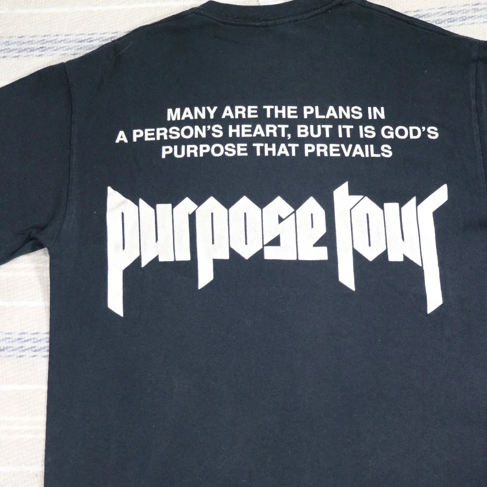 Justin Bieber PURPOSE TOUR Front Back Tee Shirt Size MEDIUM - Picture 4 of 6